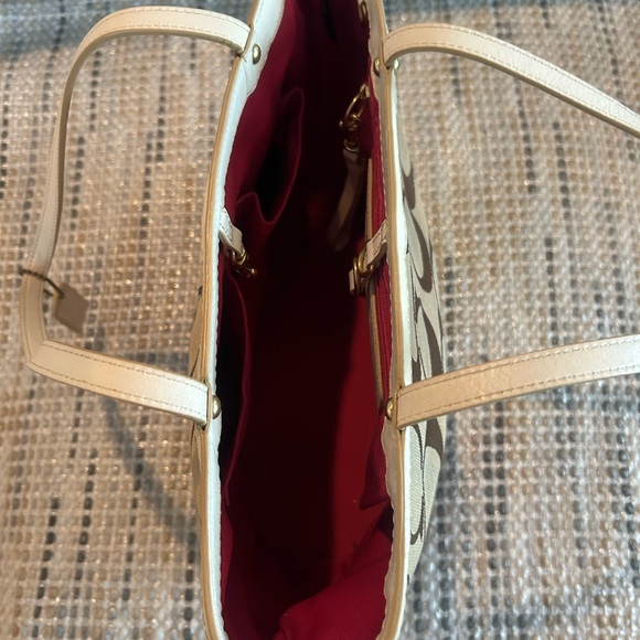 Coach Brown and Colorful Signature Tote - Picture 3 of 4